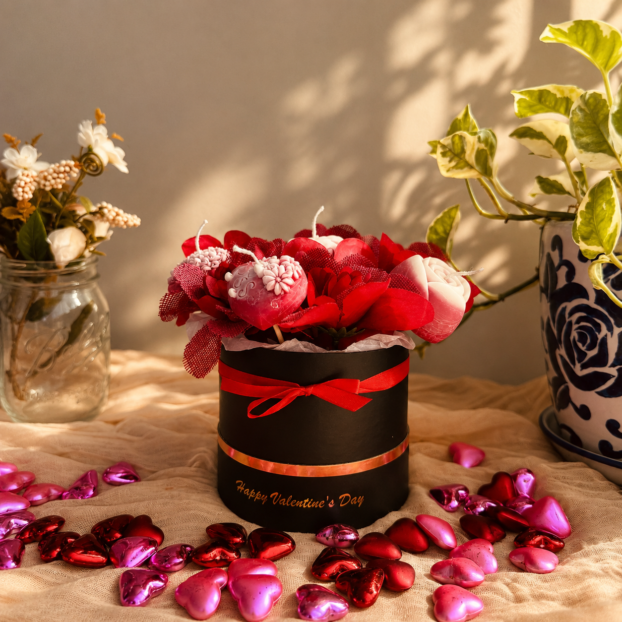 Ramo de Rosas y Corazones - Colección San Valentín