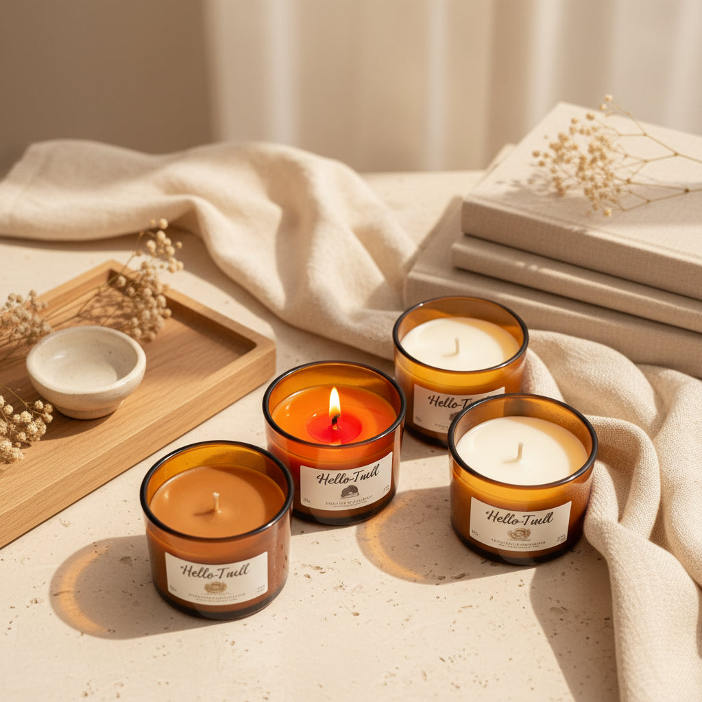 "Harvest Collection – Hello Fall"Fall Candle – Hello Fall Harvest Soy Candle | Autumn Pumpkin Spice Scented Jar Candle, Handmade 4oz