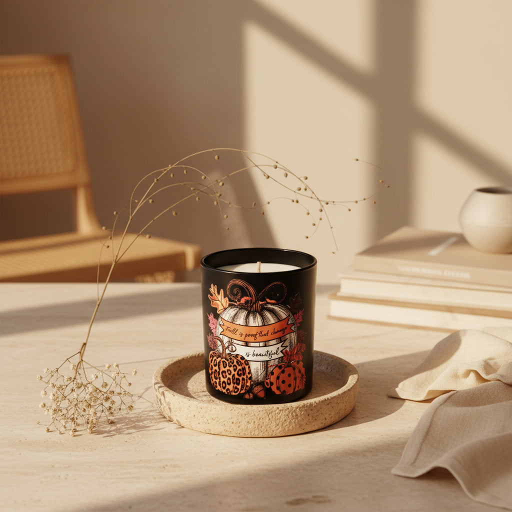 Fall is Proof That Change is Beautiful – Autumn Pumpkin Soy Candle | Handmade Fall Home Decor Candle