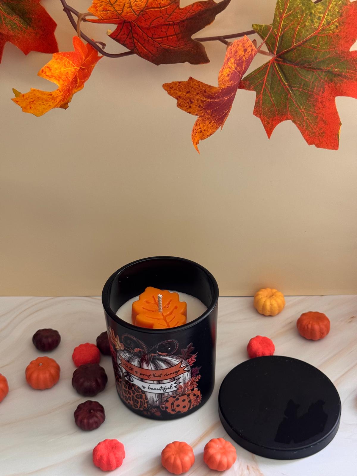 Fall is Proof That Change is Beautiful – Autumn Pumpkin Soy Candle | Handmade Fall Home Decor Candle