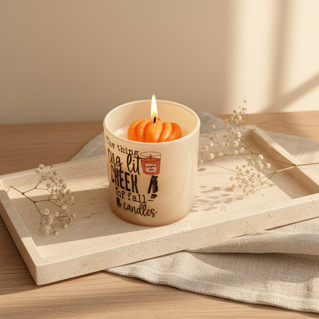 The Only Thing Getting Lit This Week – Funny Fall Pumpkin Soy Candle | Handmade Autumn Gift for Her