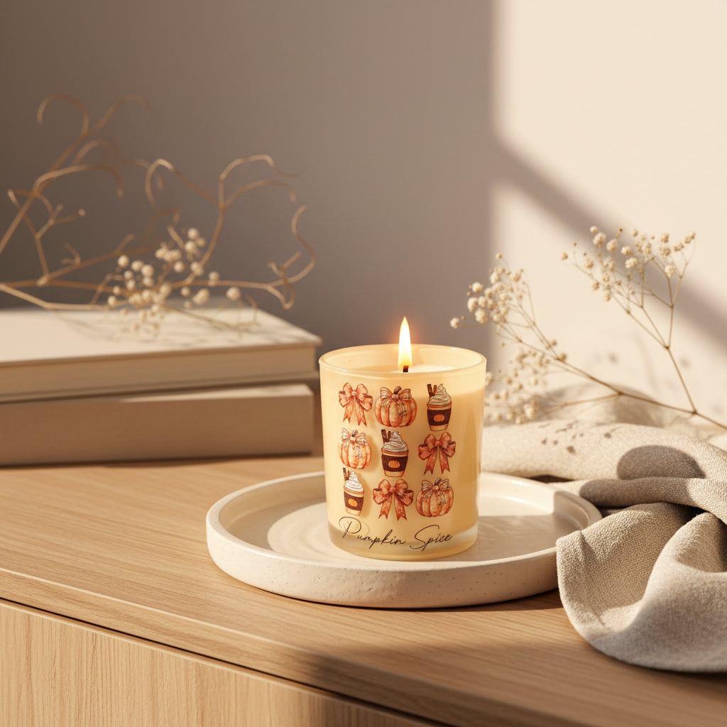 By Grace Glow Fall Collection – Handmade Wood Wick Candle | Pumpkin Spice, TGIF & 'Tis the Season