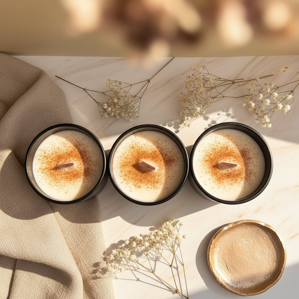 Ember Nights – Autumn Soy Candle | Handmade Fall Home Decor Gift for Her | Wood Wick or Eco Wick
