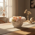 By Grace Glow White Peony Bowl Candle – Handmade Wax Floral Centerpiece | Elegant Home Decor Gift for Her